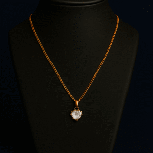 white crystal heart pendant necklace