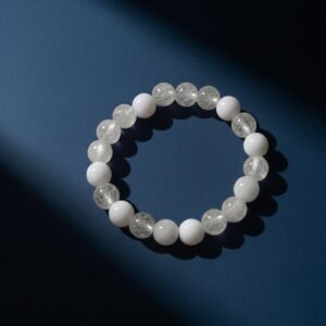 pink & white harmony beaded bracelet