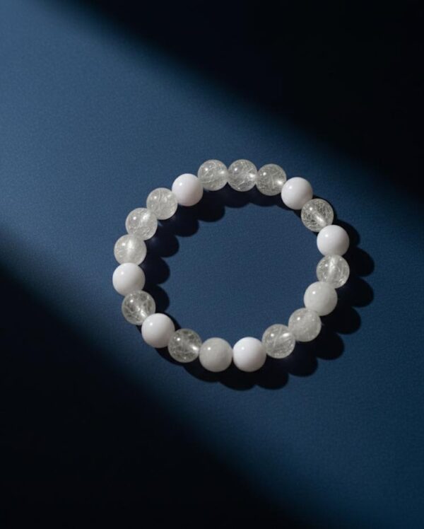 pink & white harmony beaded bracelet