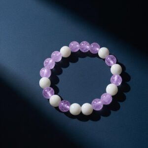 pink & white harmony beaded bracelet