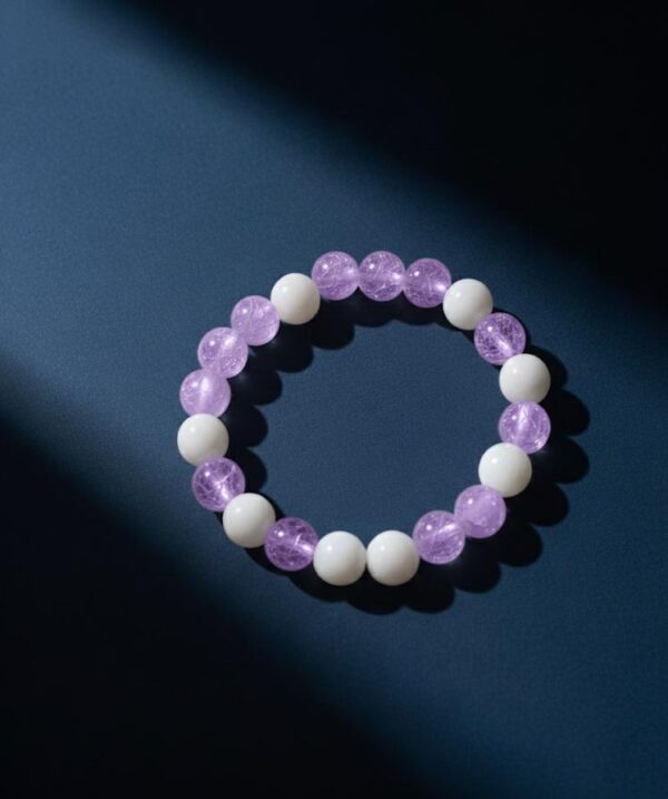 pink & white harmony beaded bracelet
