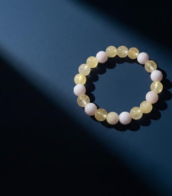 pink & white harmony beaded bracelet