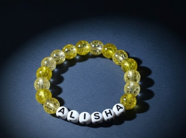 custom name rainbow bracelet set