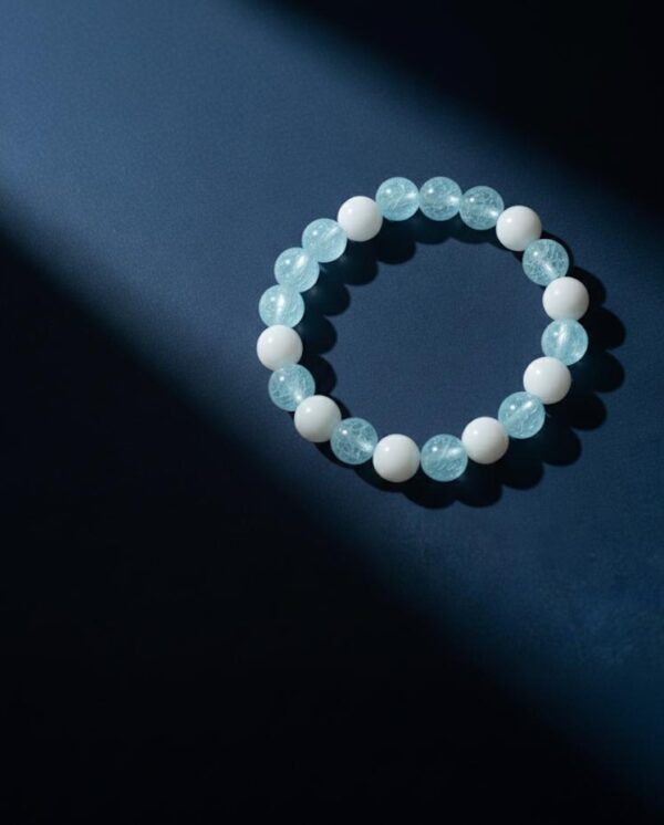 pink & white harmony beaded bracelet
