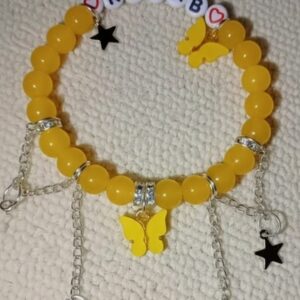 aleeva red bracelet with customised name