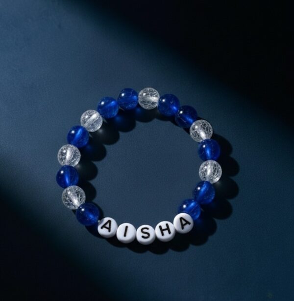 custom name rainbow bracelet set