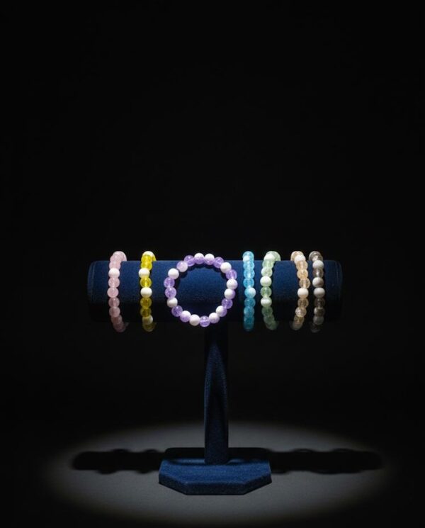 pink & white harmony beaded bracelet
