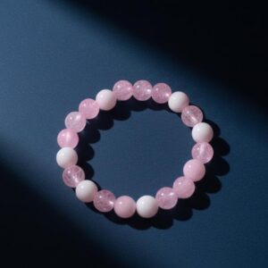 pink & white harmony beaded bracelet