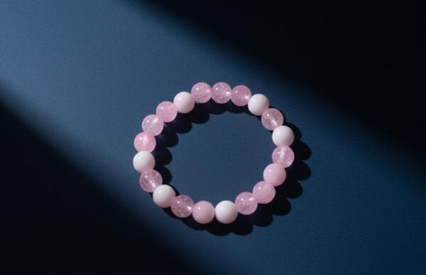 pink & white harmony beaded bracelet